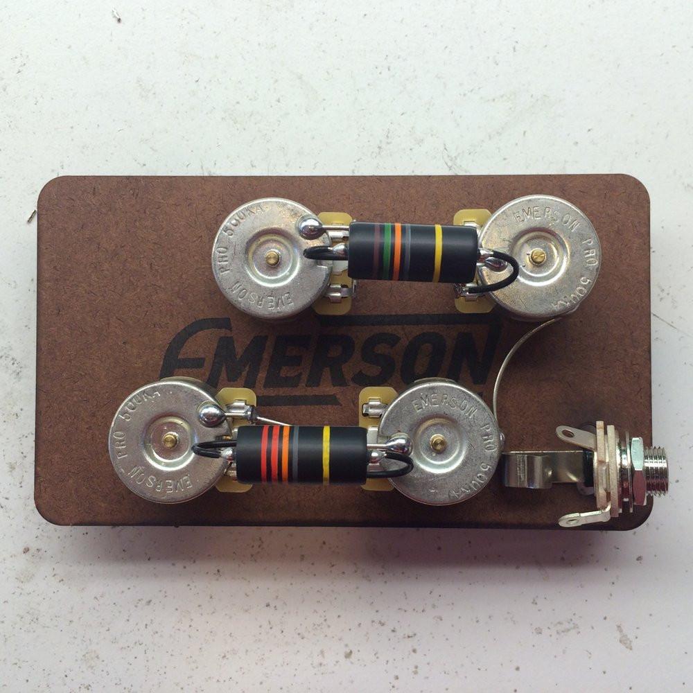 Emerson Custom Blender 5-Way Strat Prewired Kit (S5B) 250K-Ohm Pots N.O.S.